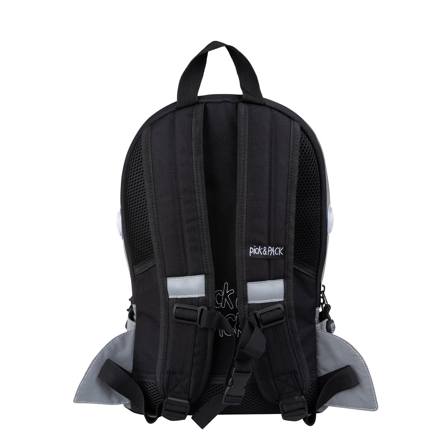 Pick & Pack Shark Shape Backpack M visible grey
