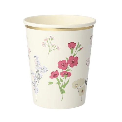 Meri meri papieren bekers engelse tuin - 8st
