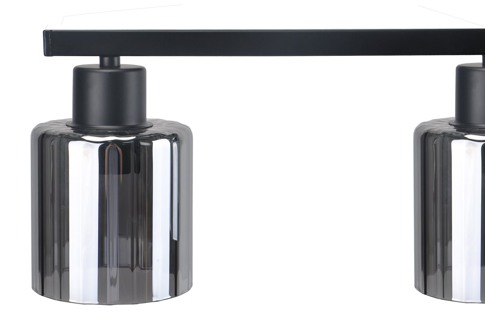 Darwin taklampe Sort takrekke med sotet glass,4 lys E27