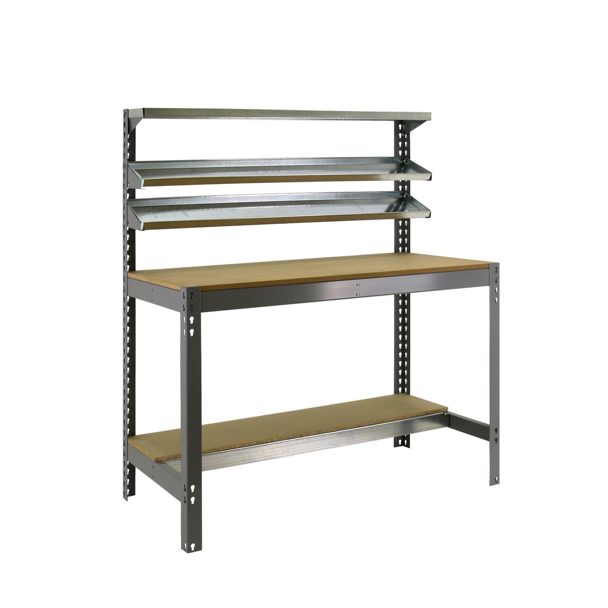PROREGAL Buffalo werkbank met voorplank, afmetingen (H x B x D): 84 x 90 x 61 cm, draagvermogen: 400 kg, grijs