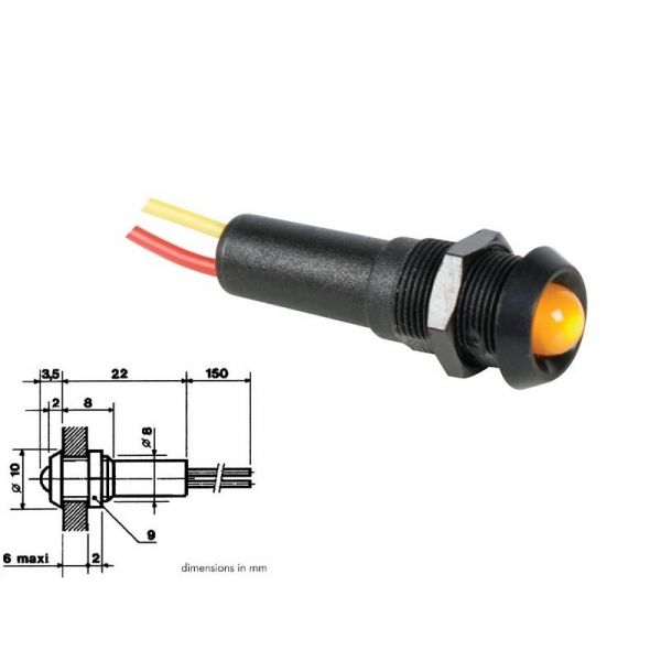 Velleman LED Piloto 12v Yellow - 12VBY