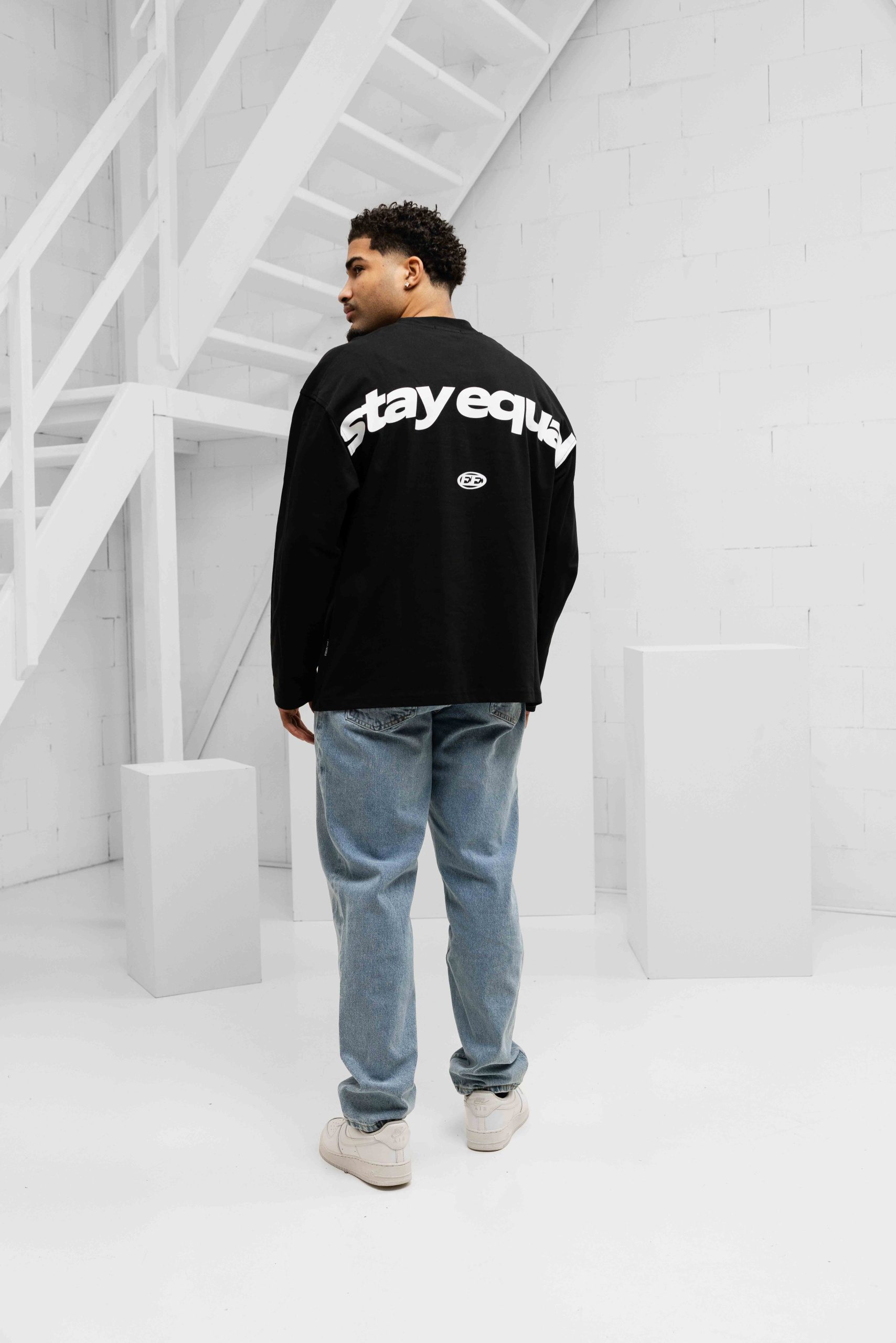 Equalité Stay Equal Longsleeve T-Shirt Heren Zwart