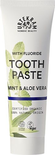 Urtekram Mint & Aloe Vera Tannkrem med fluor