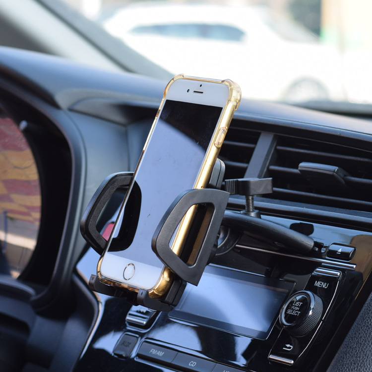Verstellbare Auto KFZ Smartphone Halterung für CD Player Fach - Schwarz