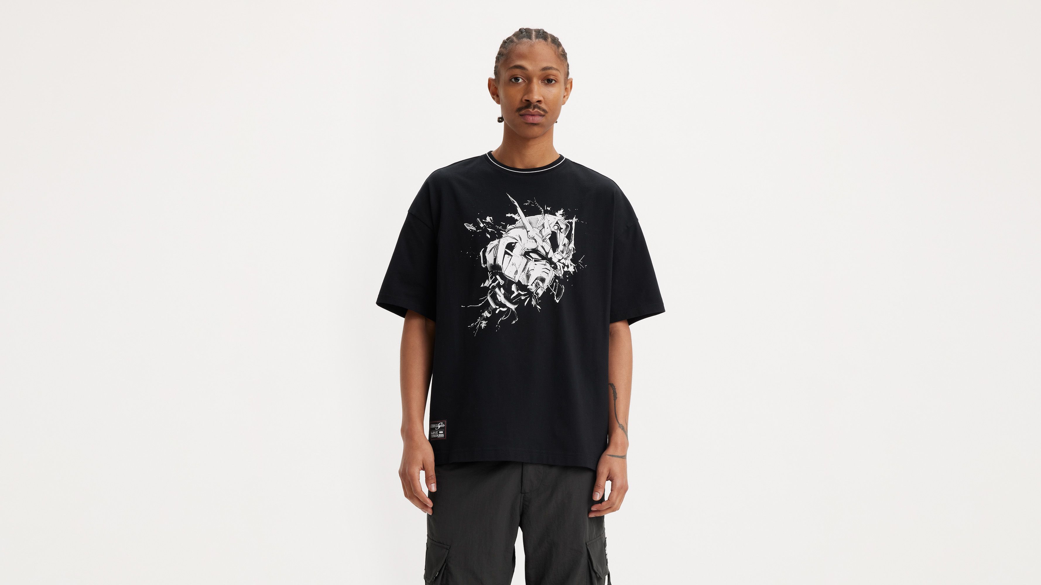 T-shirt boxy Levi's® x Gundam SEED - Destruction Black - Noir
