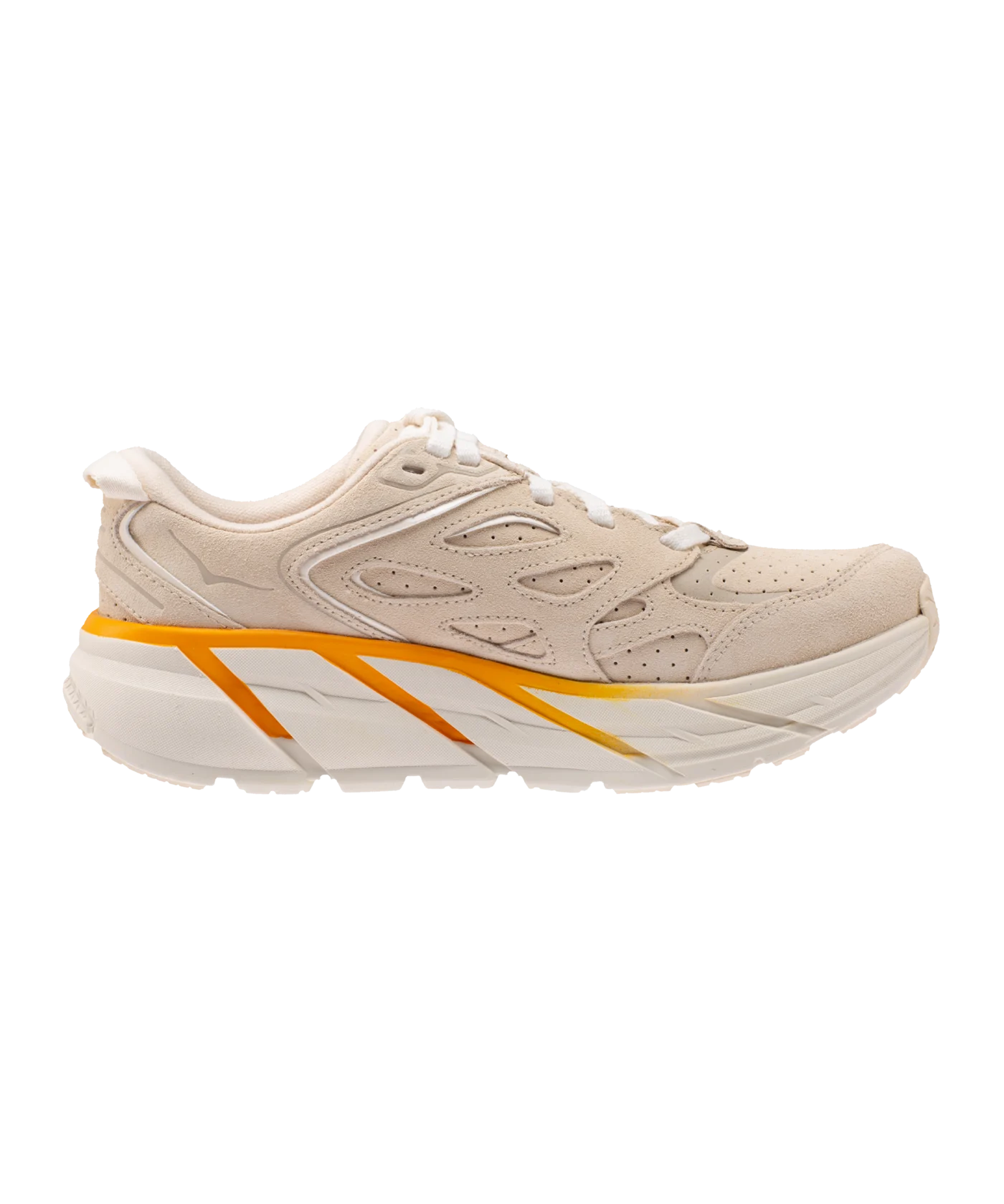 HOKA Clifton L Suede Braun Gelb