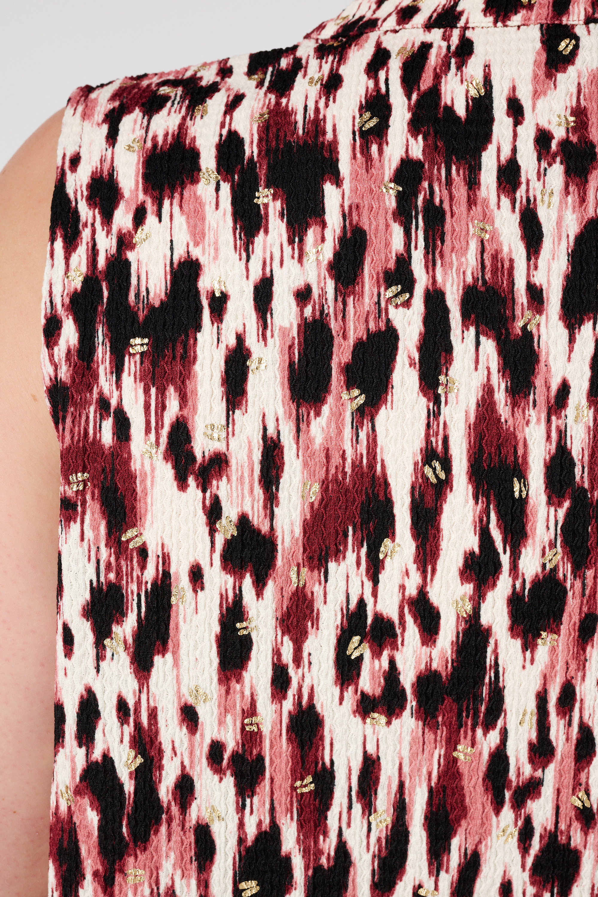 Mouwloze top met print Multi Bessen rood