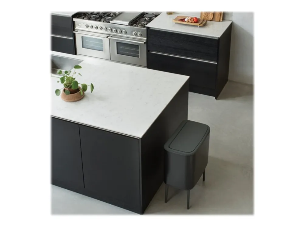 Brabantia Bo Touch Bin - Skraldespand - fliplåg - 33 L - affaldsseparation - mat sort