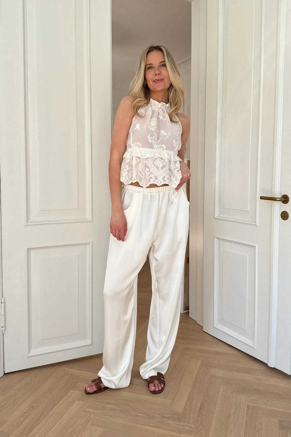 BYIC Ellinoric Lace Top vw vintage white