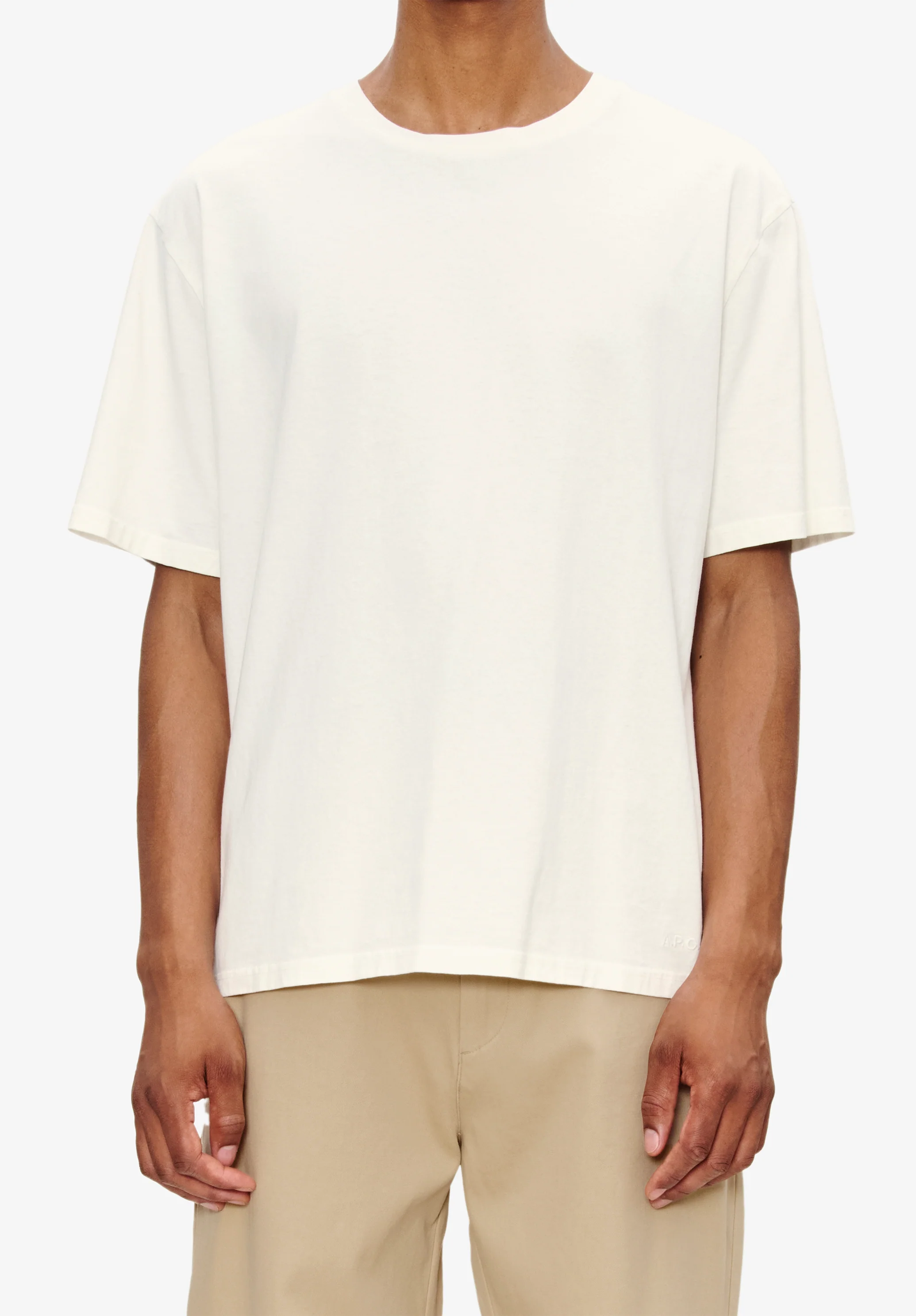 T-shirt délavé ample - Blanc casse