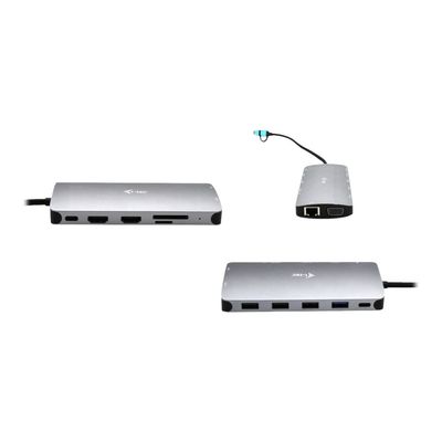 i-Tec Nano Dock - Station d'accueil - USB 3.0 / USB4 / Thunderbolt 4 - VGA, 2 x HDMI - GigE - Europe