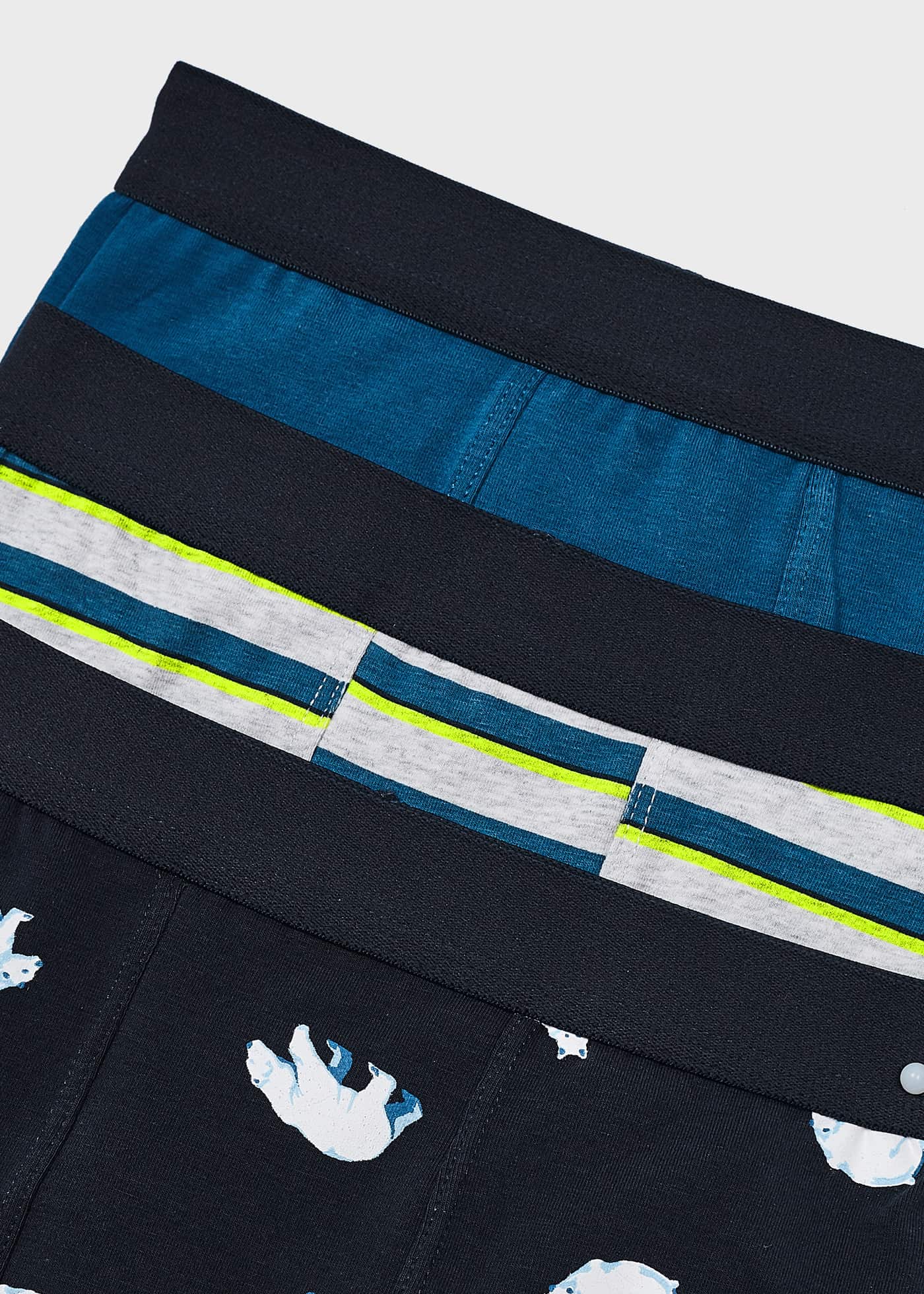Conjunto de 3 cuecas boxer para meninos