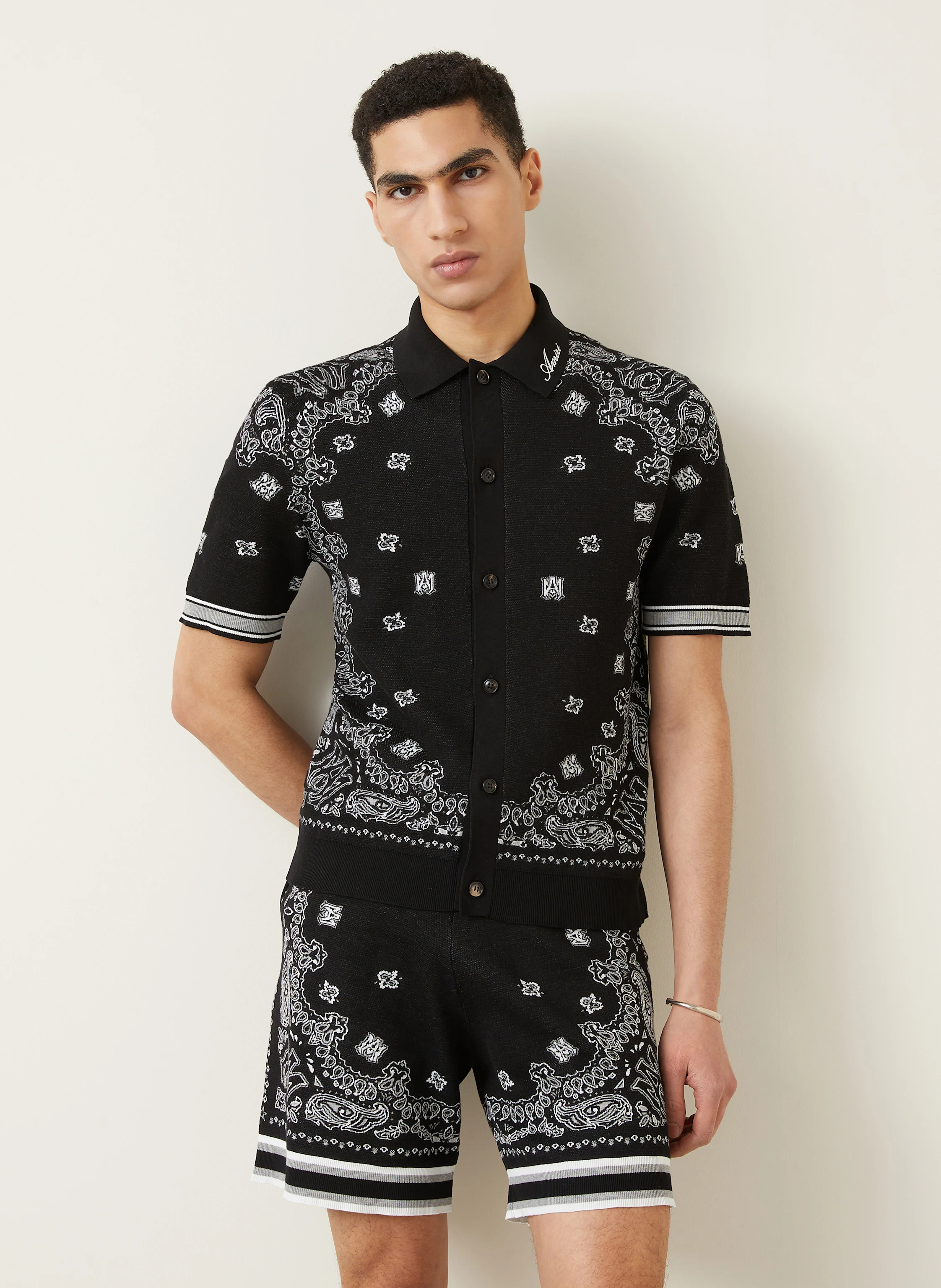 AMIRI Strickhemd Slim Fit