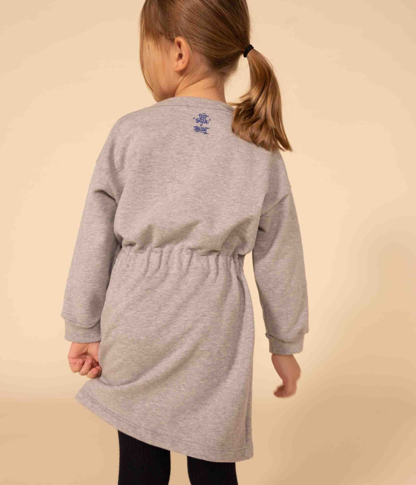 Robe manches longues en molleton brossé enfant fille