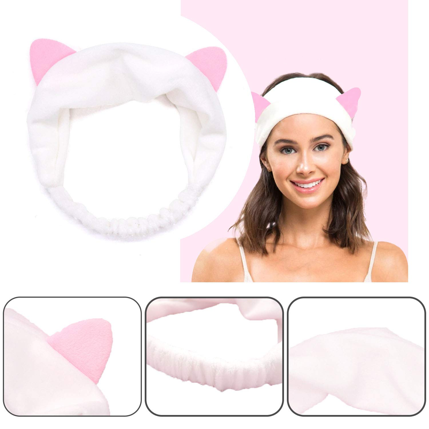 (4-tlg. Set) Silikon Beauty Make Up Masken Pinsel Set   Haarband - Bunt