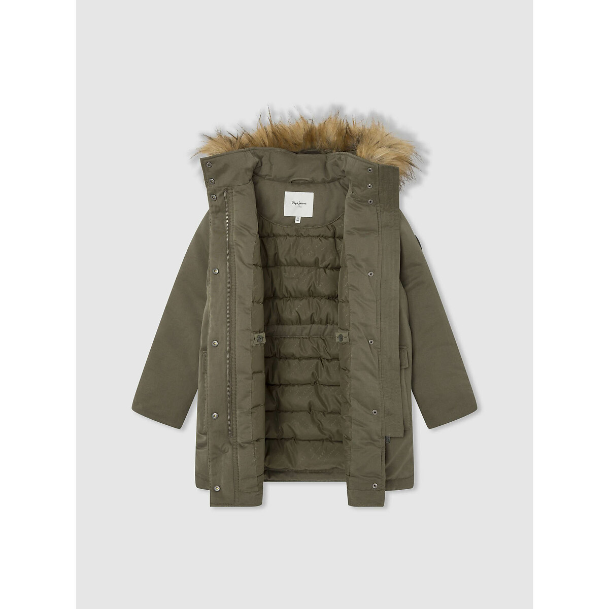 PEPE JEANS<br>Parka de comprimento médio com capuz