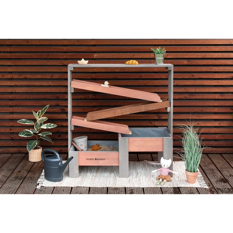 MUDDY BUDDY® Wasserbahn Aqua Tower, warmgrau-puderrosa
