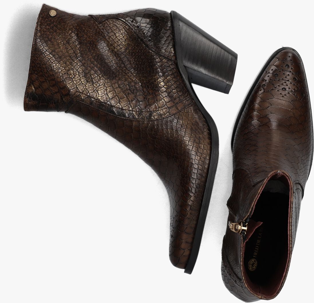 FRED DE LA BRETONIERE bruine fred de la bretoniere enkellaarsjes blaire ankle boot