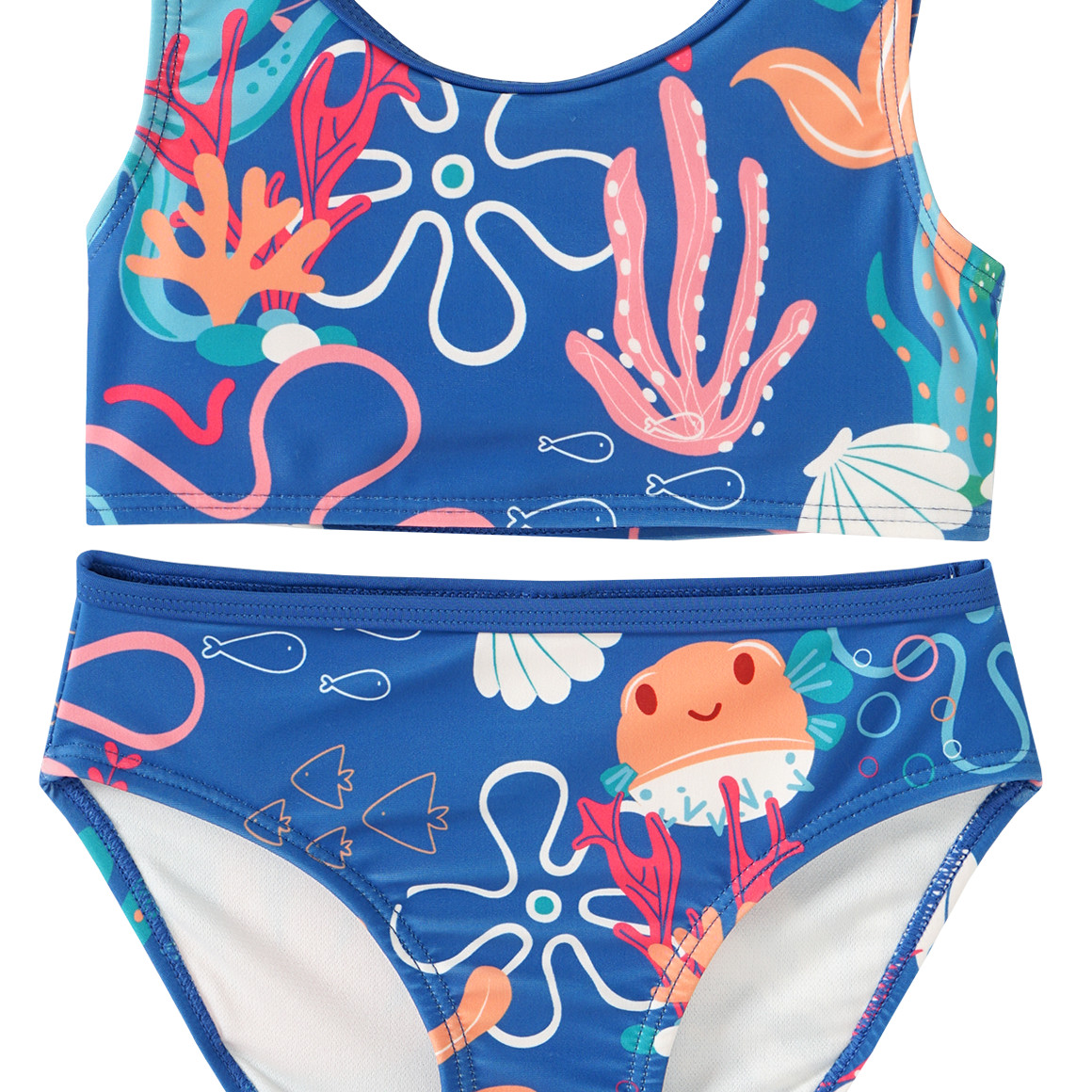 Famy Mädchen Bikini mit Meerestiere-Motiv blau / bunt