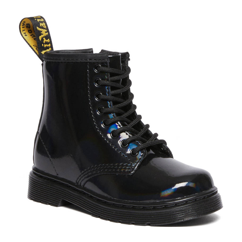 Dr. Martens 1460 T Peuter leren veterboots zwart rainbow