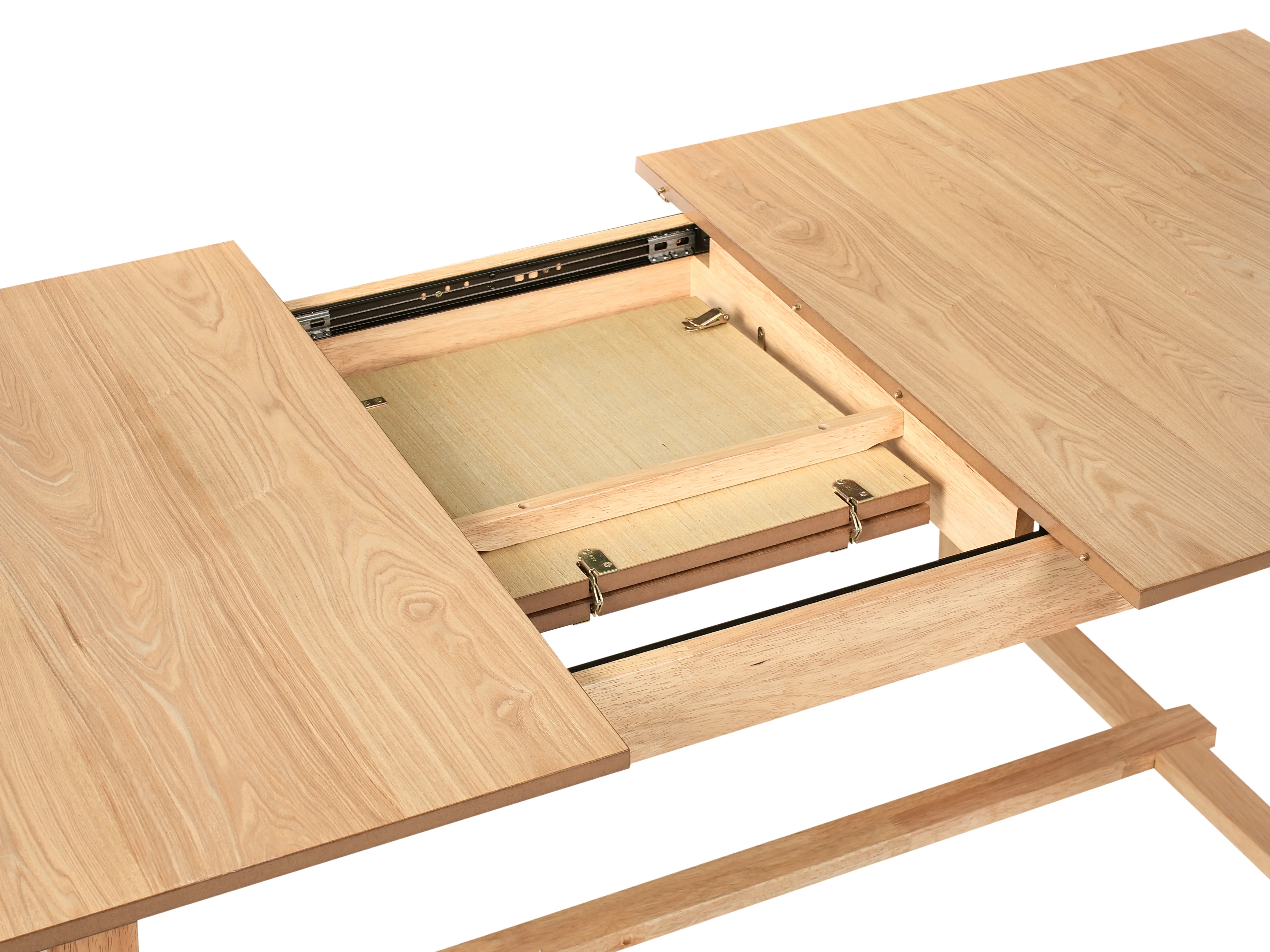 Eettafel uitschuifbaar BARNES Licht essenhout 90 cm 160/200 cm