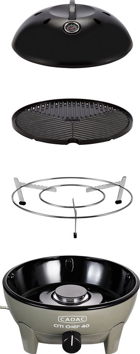 Tischgrill CitiChef 40 Olive Green 50mbar
