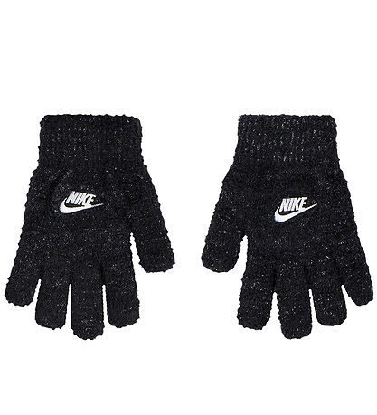 Nike Mütze/Handschuhe - Strick - Schwarz m. Glitzer