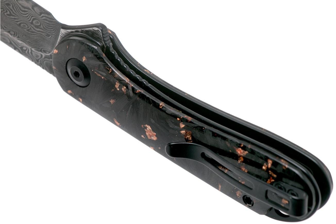 Civivi Elementum C907C-DS3 Damascus, Shredded Copper Carbonfiber zakmes