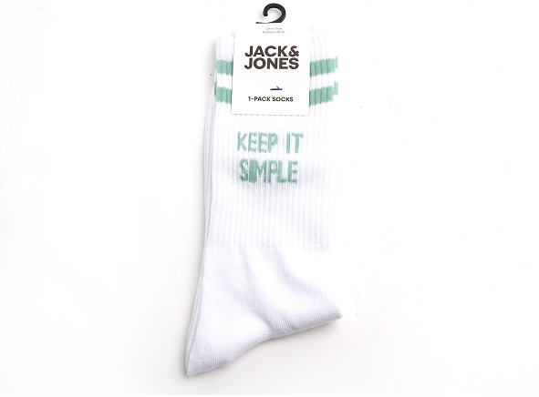 Jack and jones famille accessoires jacstatement text tennis sock vert