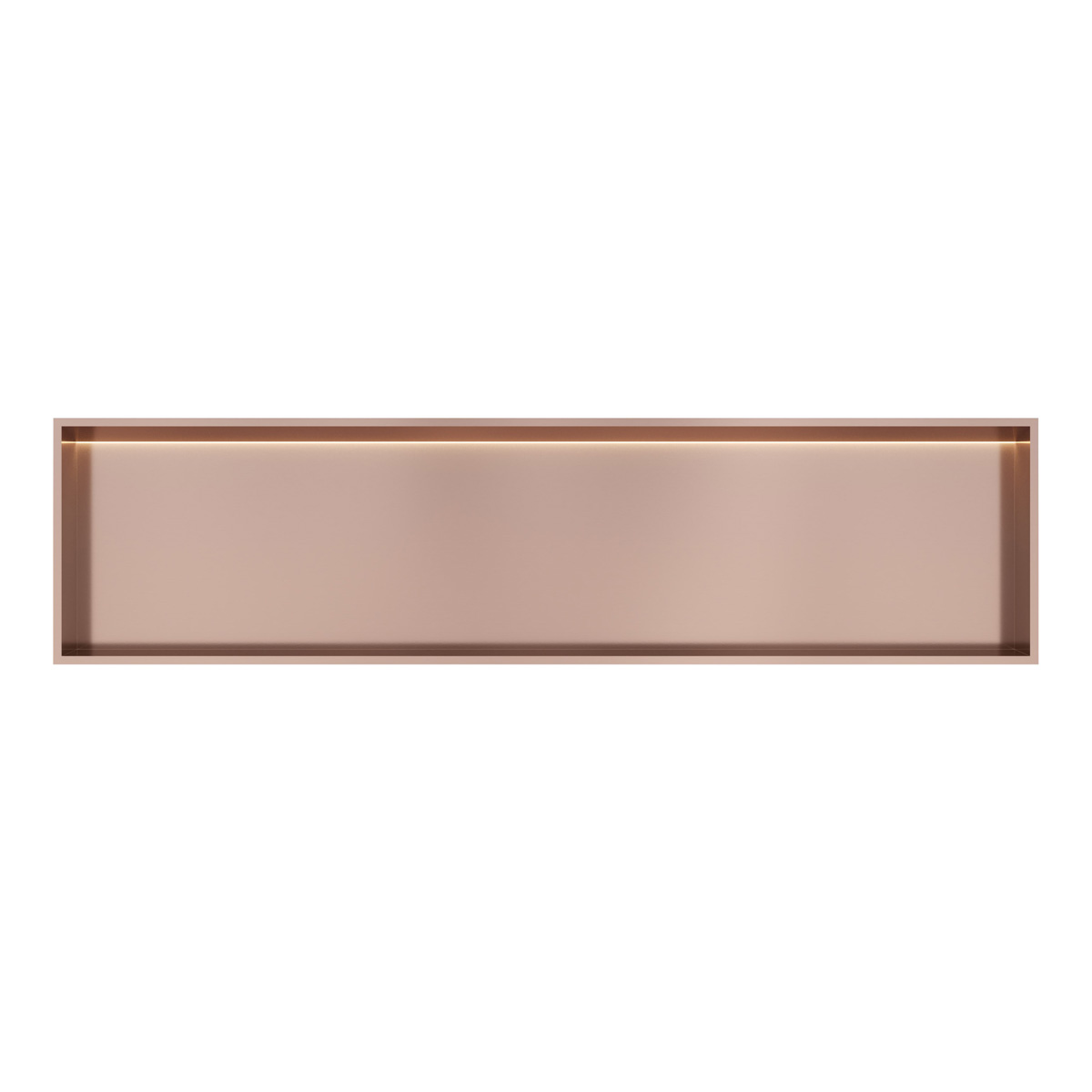 Hotbath &More inbouwnis met verlichting 30x120x10cm geborsteld koper PVD