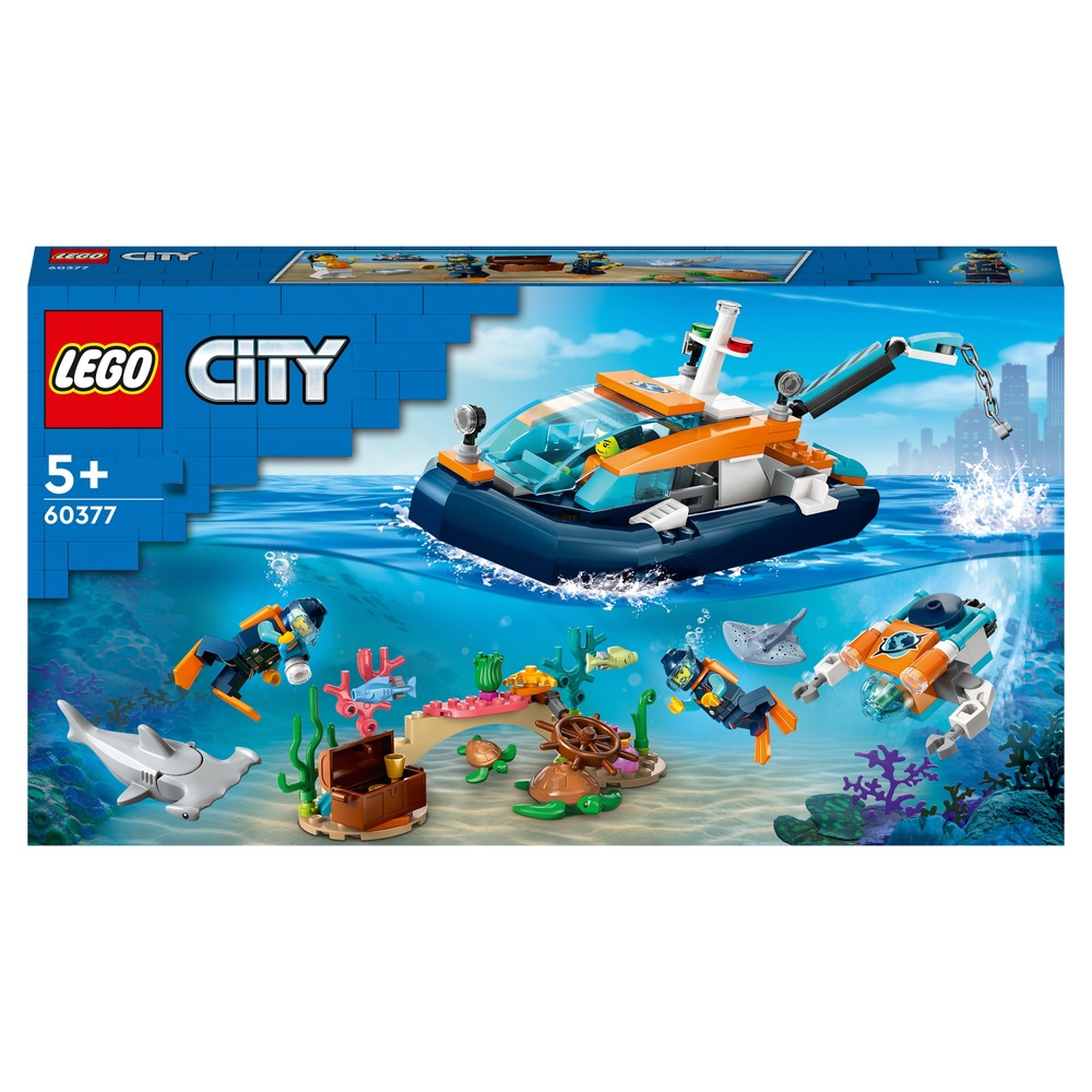 LEGO City 60377 Entdecker-Tauchboot-Set mit U-Boot-Spielzeug