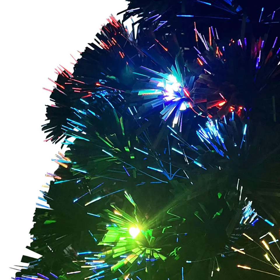 vidaXL Kunstkerstboom met standaard/LED 120 cm glasvezel