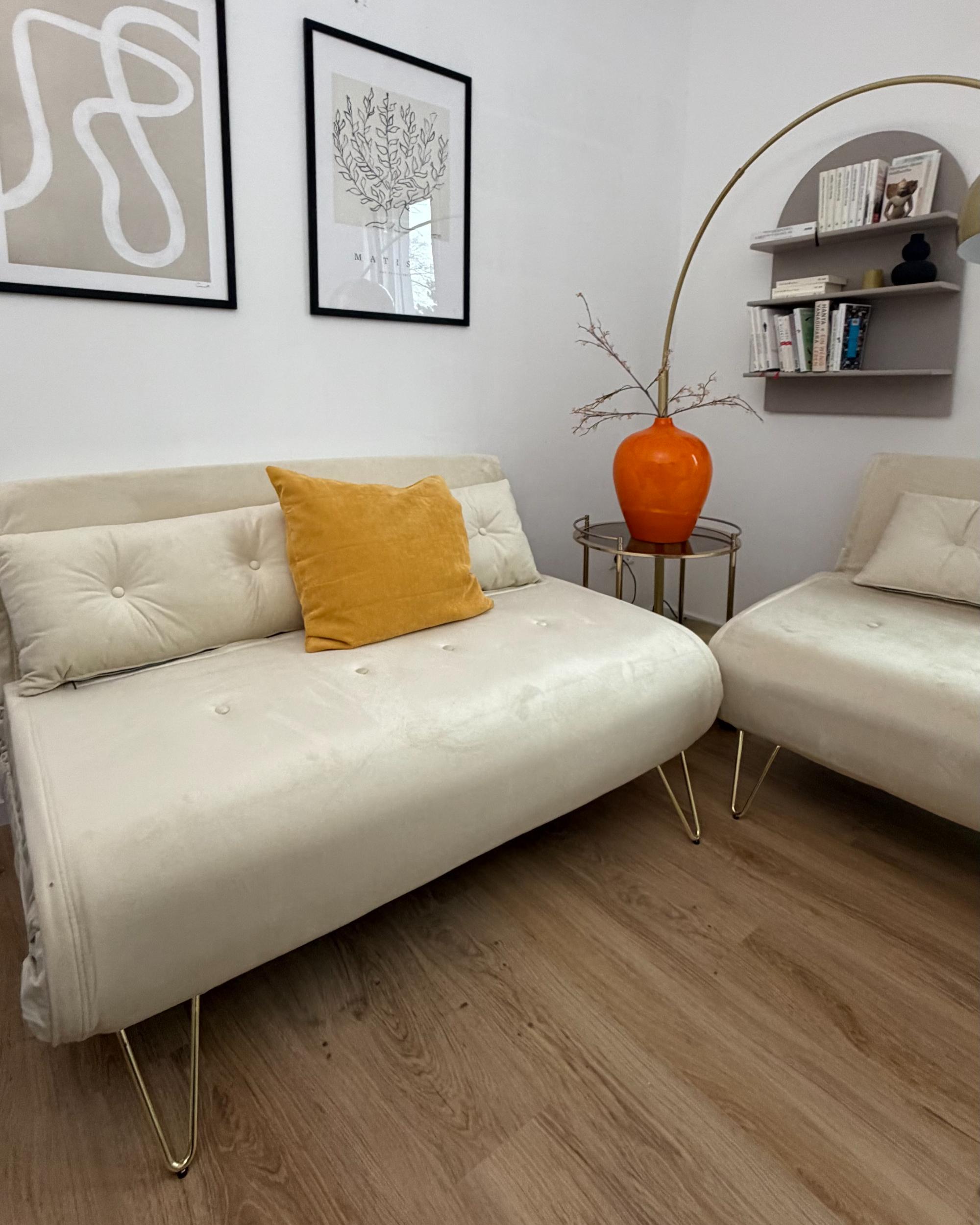 Bankenset 3-zits VESTFOLD Fluweel Beige