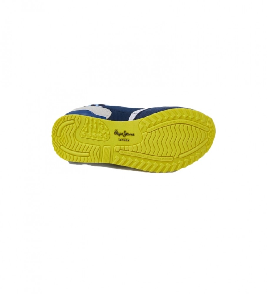 Tênis básico Pepe Jeans London Brighton azul marinho e branco