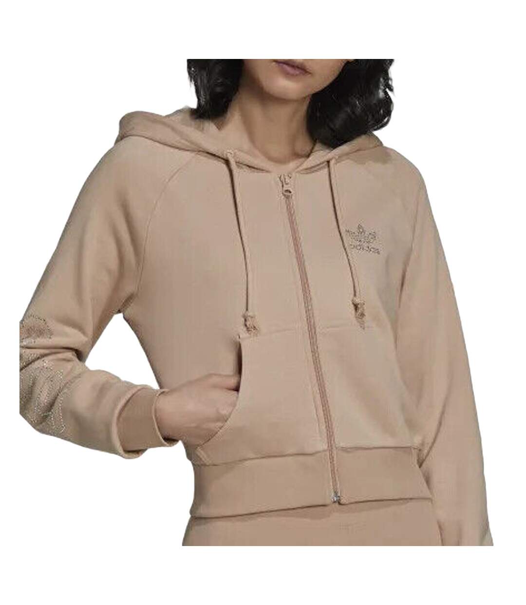 Veste de survêtement Rose Femme Adidas Cropped Tt