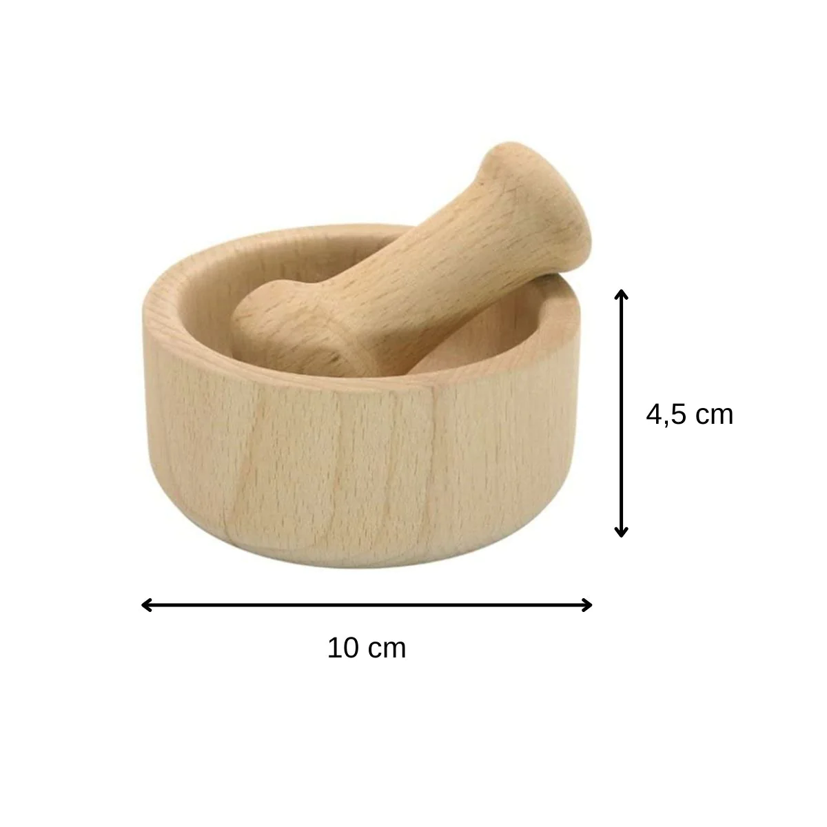 Mortier et pilon de cuisine en bois Wood Edition Fackelmann