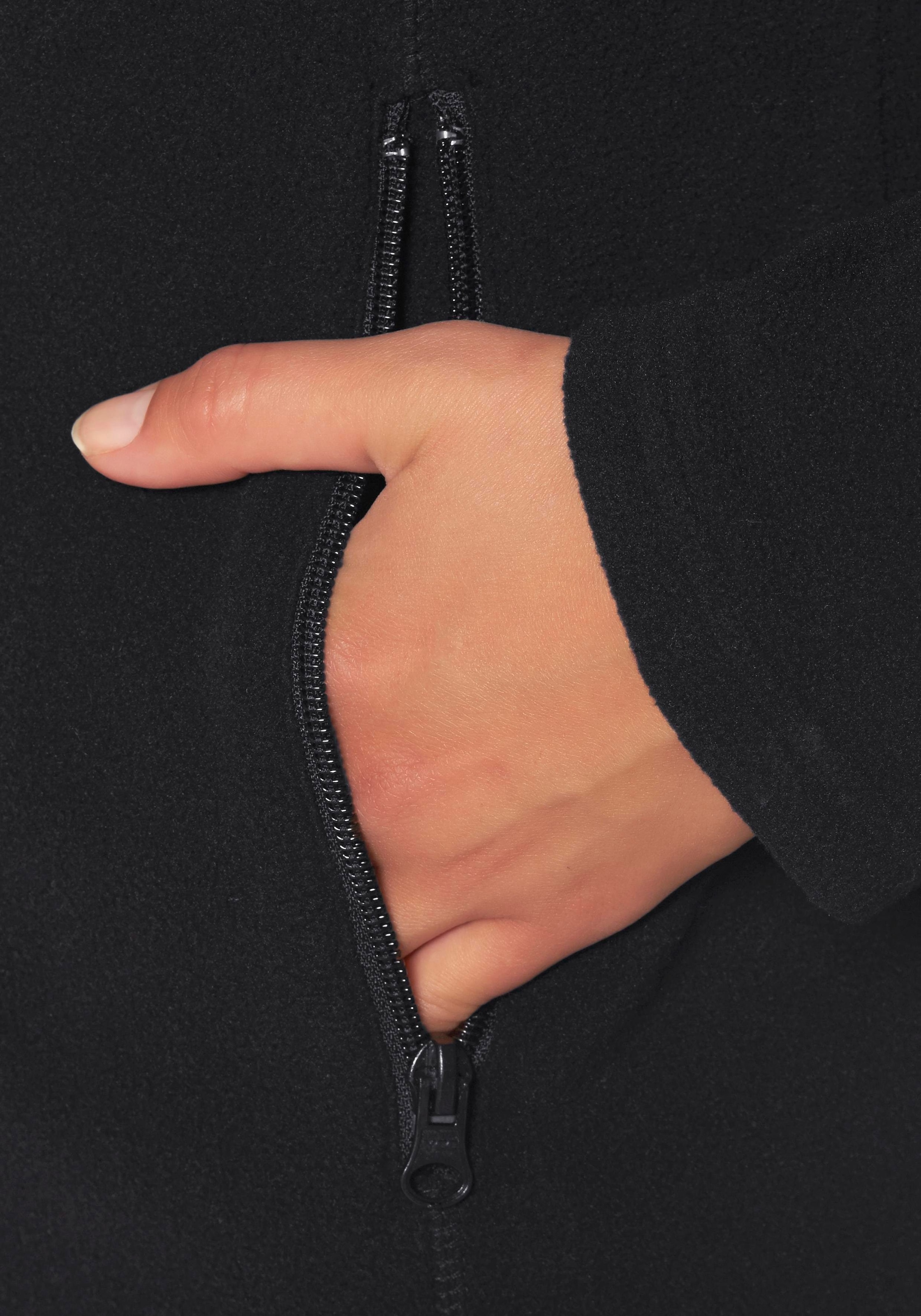 Eastwind Fleecejacke ohne Kapuze für kalte Tage,  aus 100% Polyester,  sportlicher Stil