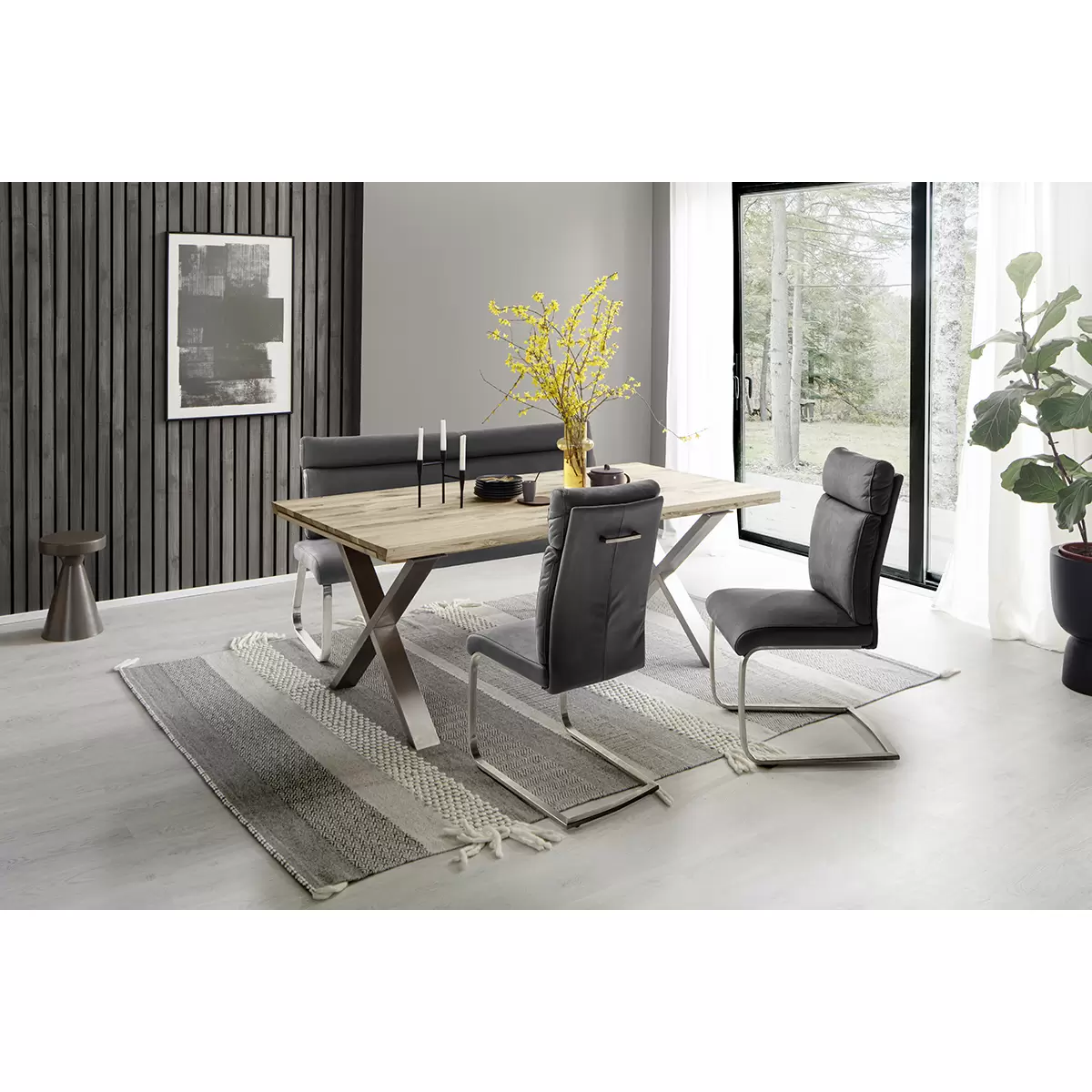 Stuhl Rabea grau,silber