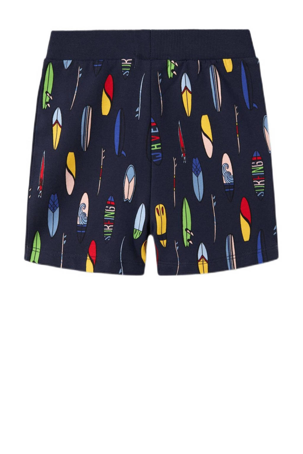 NAME IT sweatshort NMMFREJ met all over print donkerblauw/multicolor