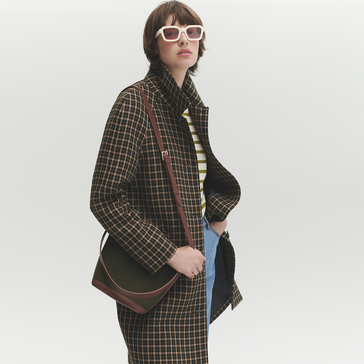 COLEÇÕES LA REDOUTE<br>Sobretudo longo xadrez