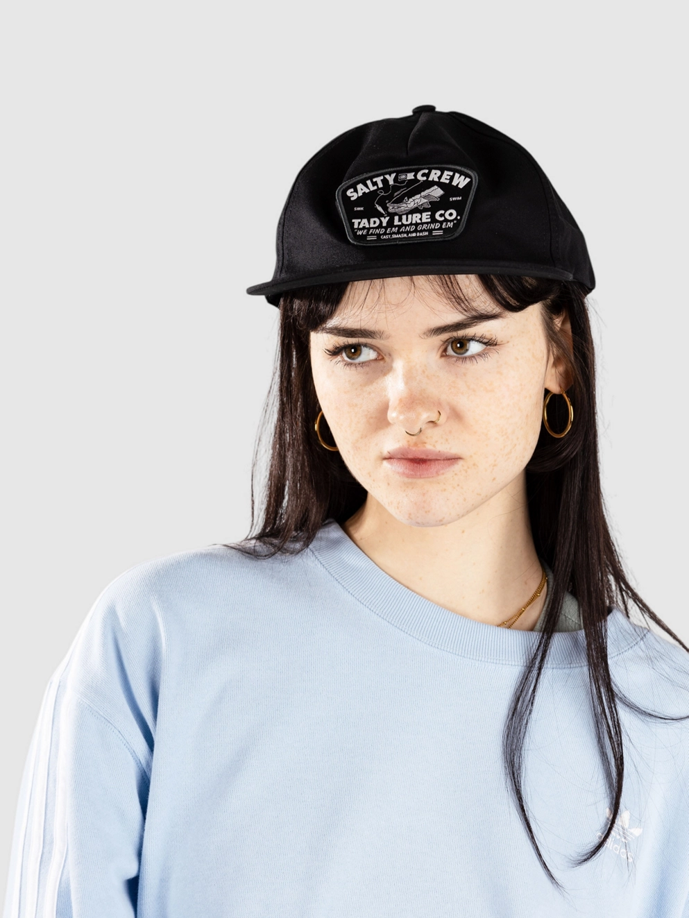 Salty Crew Grind Em 5 Panel Hat black