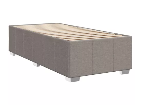 Sommier à lattes de lit avec matelas Taupe 90x190 cm Tissu