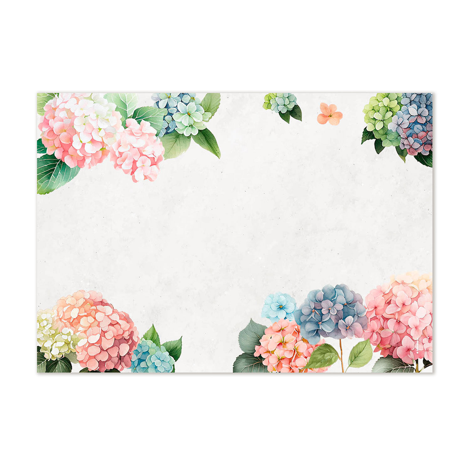 Papiertischset Hortensia