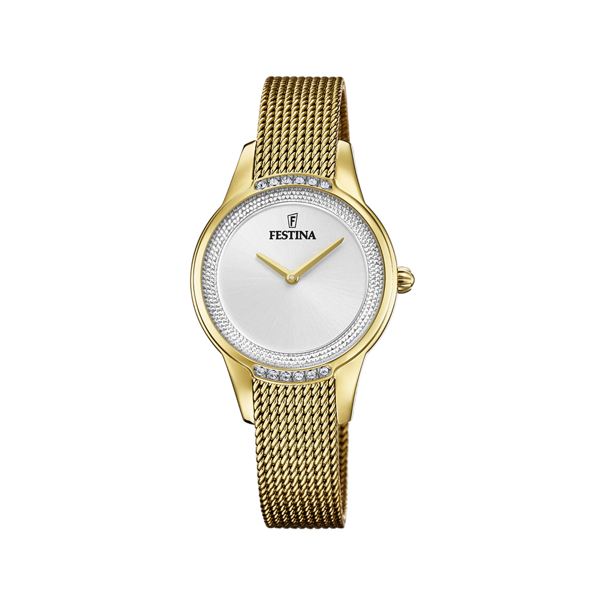 Montre Festina femme acier doré maille milanaise