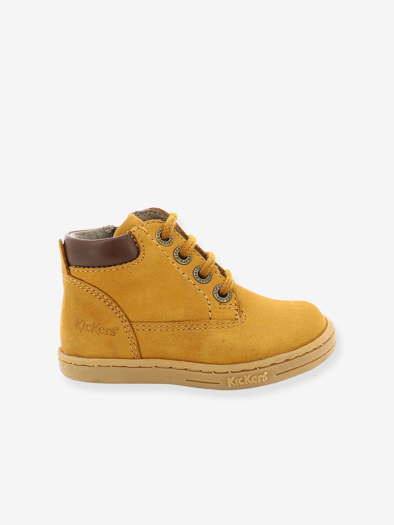 Botas de cano curto Tackland KICKERS® bege lisas, tamanho médio
