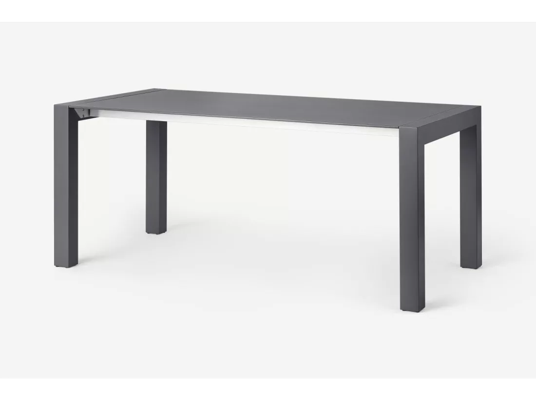 Neal Table extensible (170/264 x 90 cm) en MDF gris