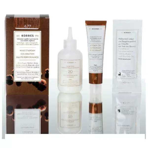 Korres Capillaire Coloration Permanente Blond Foncé Marron Intense 6.77