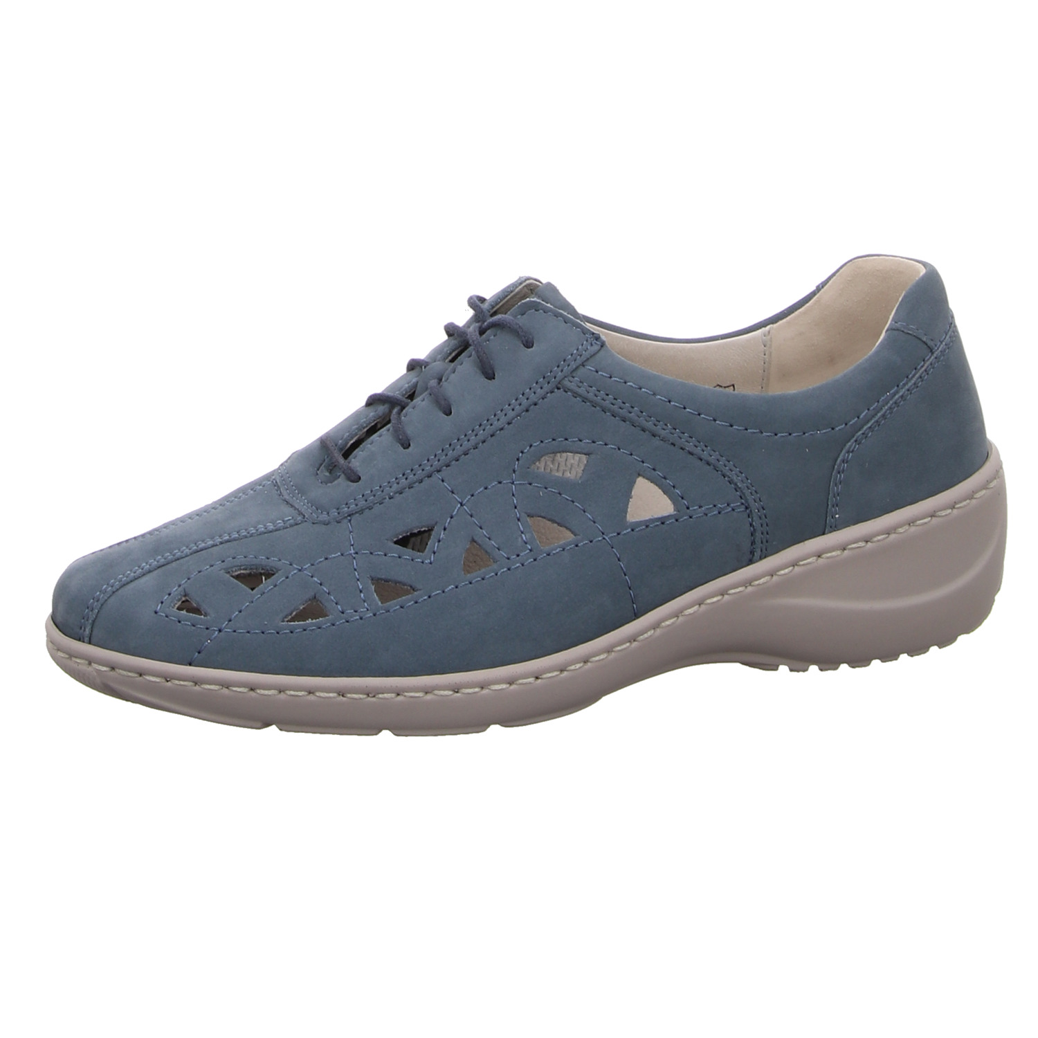 Waldläufer Schnürhalbschuh blau