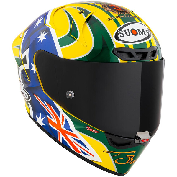 Suomy - Casque S1-XR GP Troy Bayliss Replica 2005 Jaune / Bleu / Vert