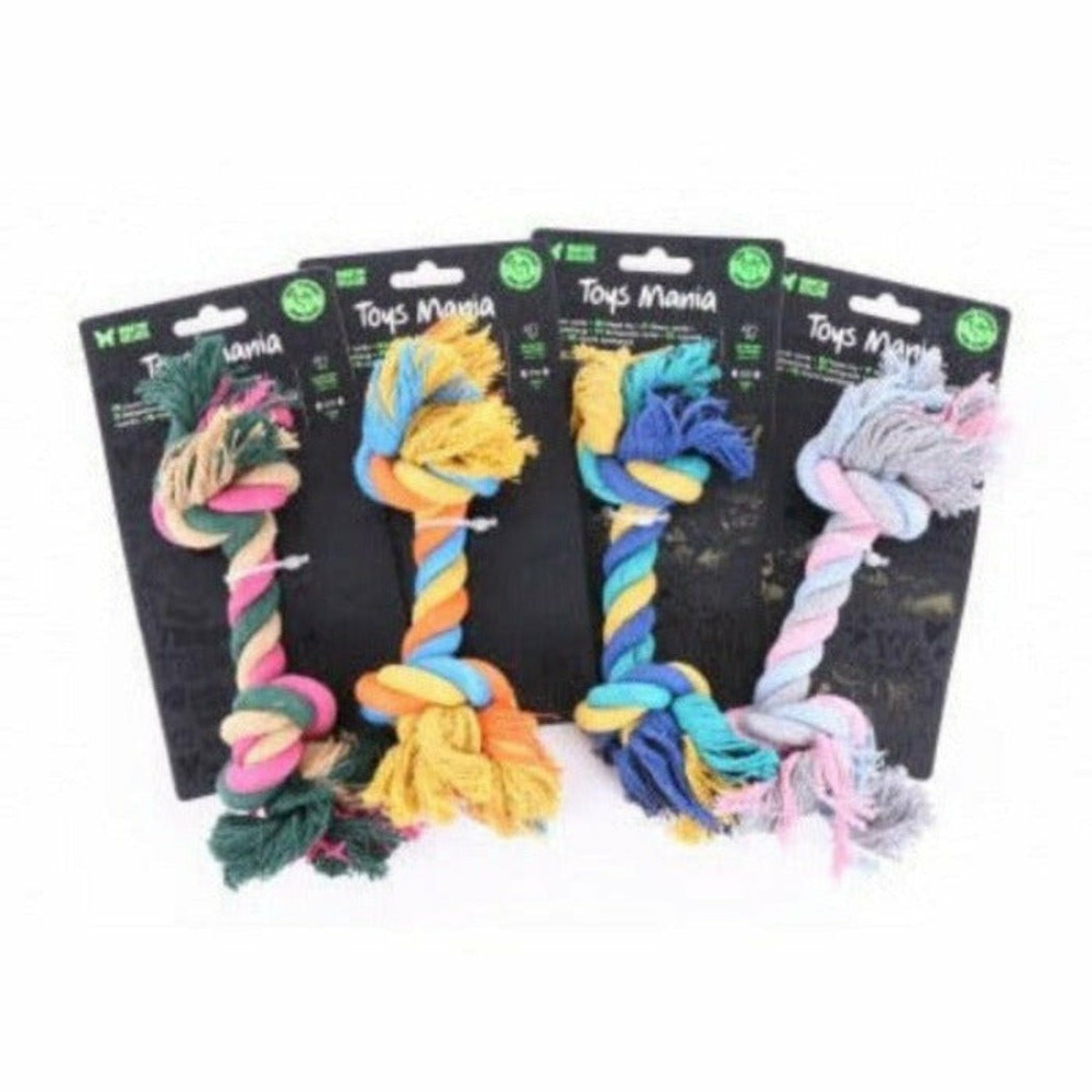 Lot de 4 corded 2 nœuds pour chiens coloris suivant disponibilité